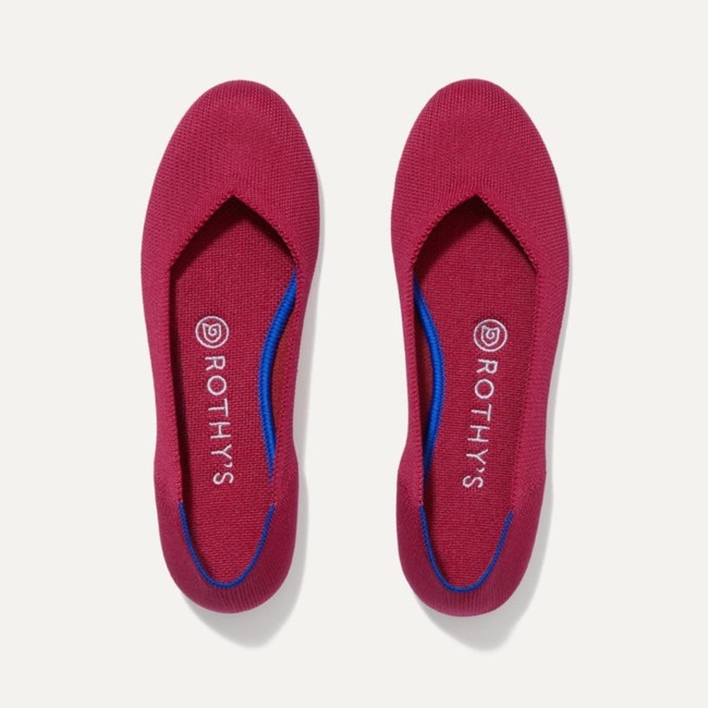 Red Rothy’s flats, never worn.